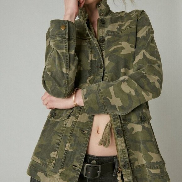 Lucky Brand Jackets & Blazers - Lucky Brand Camo Printed Utility Jacket Long Sleeve Front Pockets Full Zip XS